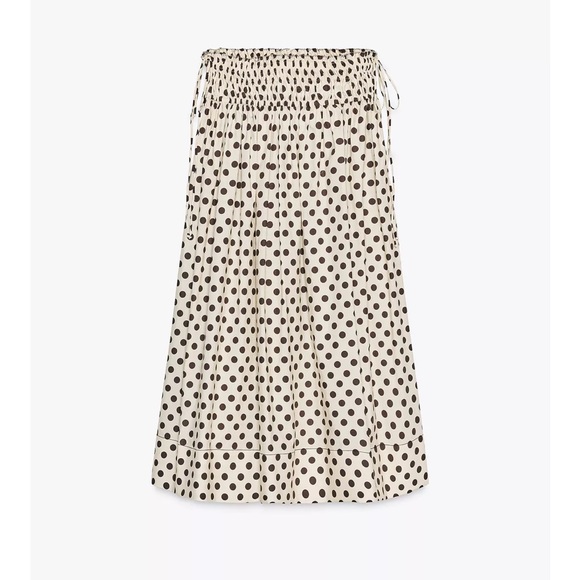 NWT Zara Polka Dot Pleated Skirt - Picture 1 of 6